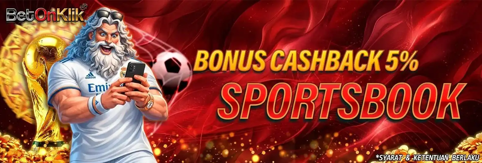 BONUS CASHBACK 5% BETONKLIK
